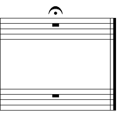 whole rest with
                        fermata